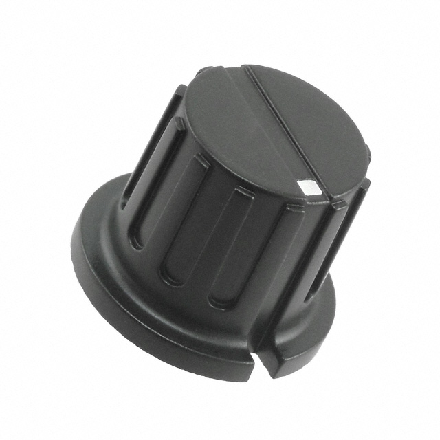 【PKX60B1/4】KNOB RIBBED W/SKIRT 0.250" PLAST